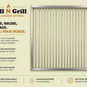 Grille Cadre Soudé Tige 8mm - Weber Genesis EP/S - 310 - 320 - 330 - (2011-2016) (65 x 49 cm)